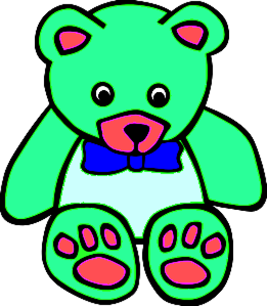 Surf Green Teddy Bear Clipart   Free Images At Clker Com   Vector Clip