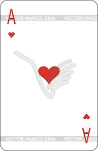 The Ace Of The Hearts   Vector Clipart