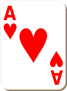 White Deck  Ace Of Hearts Clipart