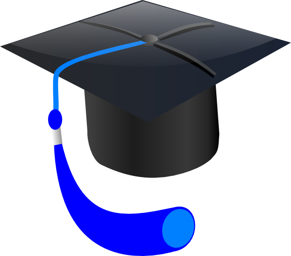 Blue Graduation Cap Clip Art At Clker Com   Vector Clip Art Online