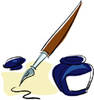 Calligraphy Pen And Ink Clipart Illustration