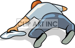 Cleaning Rag Clipart Man Cleaning A Mess On The