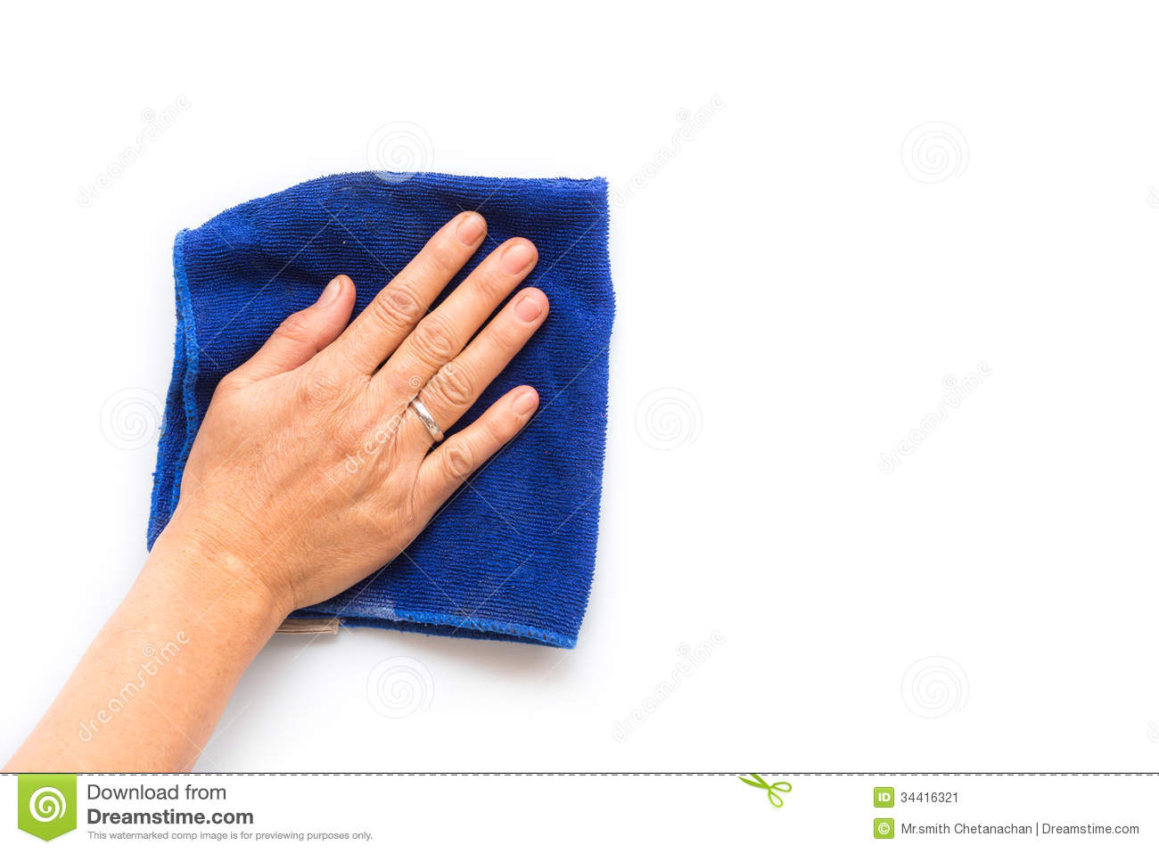 Dust Rag Clipart Cleaning Close Up Hand Blue