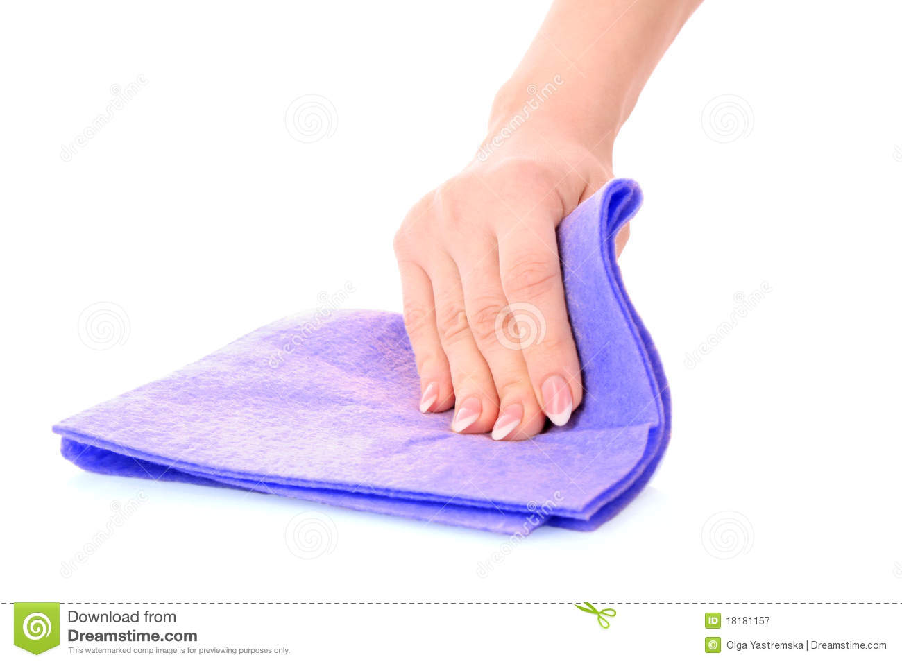 Hand With Clean Rag Royalty Free Stock Photography   Image  18181157