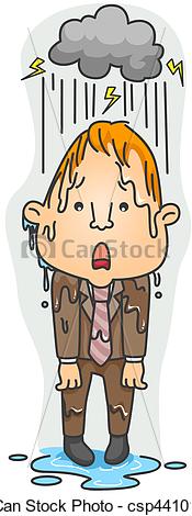 Of Soaking Wet   Businessman Soaking Wet Csp4410102   Search Clipart
