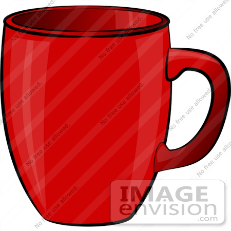 One Red Coffee Mug Clipart    17250 By Djart   Royalty Free Stock    