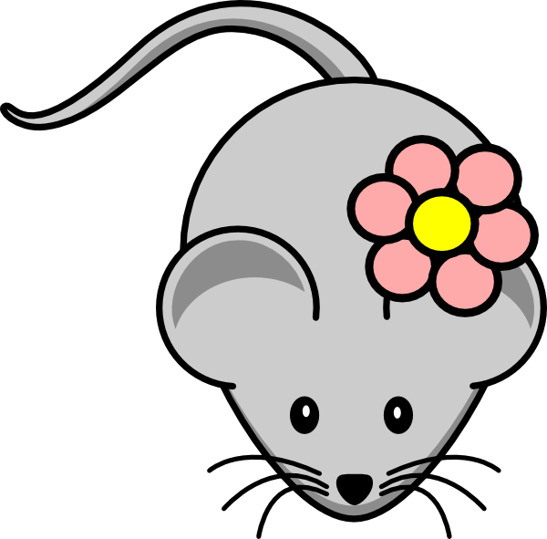 Rat With Flower Clip Art At Clker Com   Vector Clip Art Online