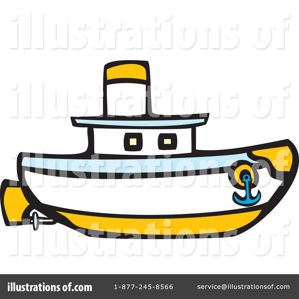 Royalty Free  Rf  Tug Boat Clipart Illustration By Xunantunich   Stock