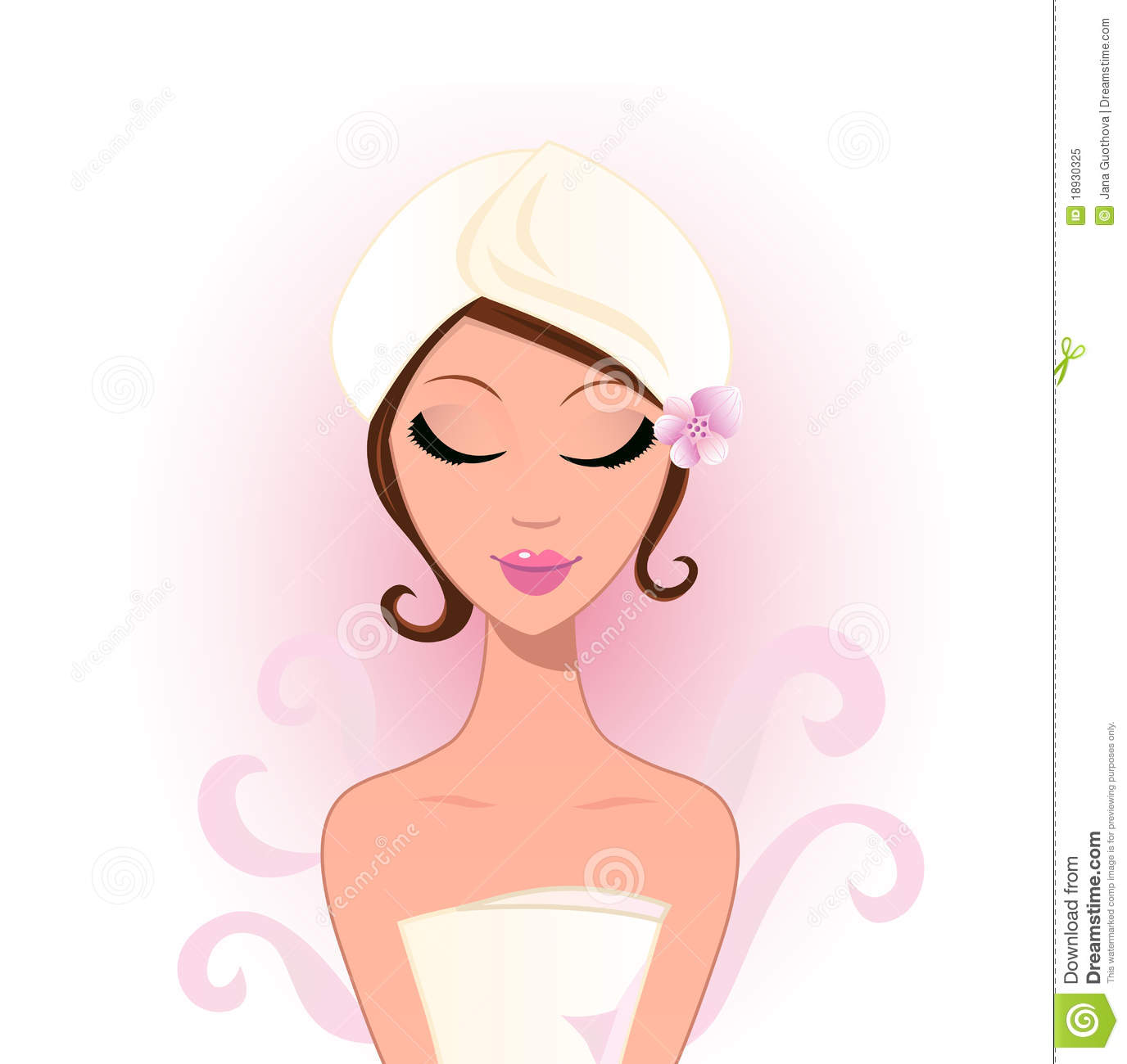 Spa And Wellness  Beauty Woman With Flower Royalty Free Stock Photo