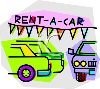 This Car Rental Lot Clipart