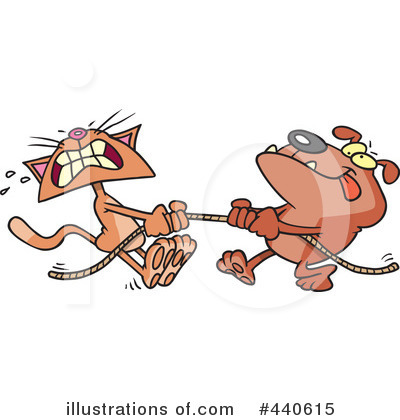 Tug Of War Clipart  440615 By Ron Leishman   Royalty Free  Rf  Stock
