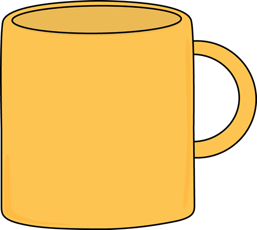 Yellow Mug Clip Art Image   Large Yellow Coffee Mug With A Handle 