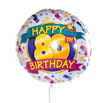 80th Birthday Latex Balloons   Happy Birthday Idea