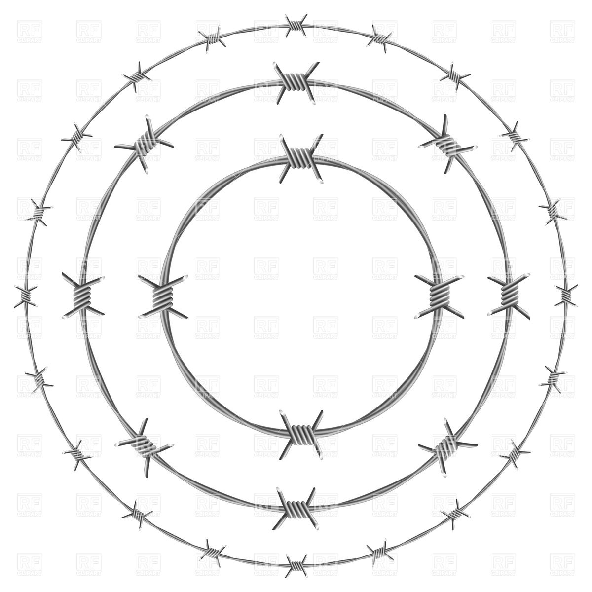 Barbed Wire Circle Frames Download Royalty Free Vector Clipart  Eps