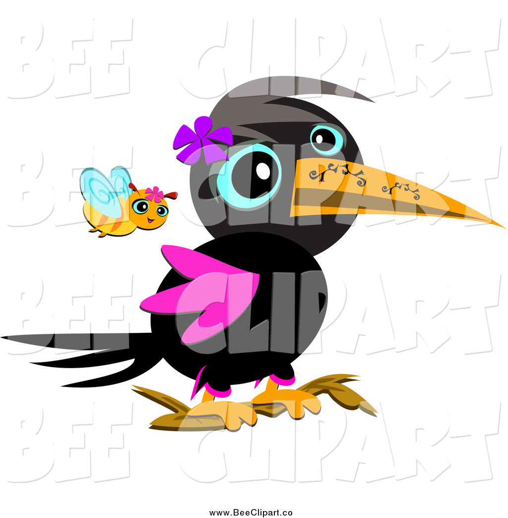 Beak Clipart Vector Clip Art Of A Bee Following A Crow With A Tattooed