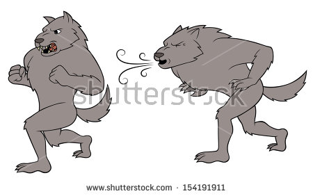 Big Bad Wolf Huff And Puff Stock Vector Illustration 154191911