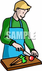 Chop Clipart A Man Chopping Vegetables Royalty Free Clipart Picture