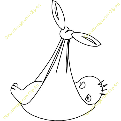 Clipart 11699 Baby In Cloth   Baby In Cloth Mugs T Shirts Picture