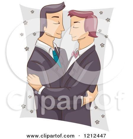 Clipart Of A Happy Man Hugging A Tree   Royalty Free Vector