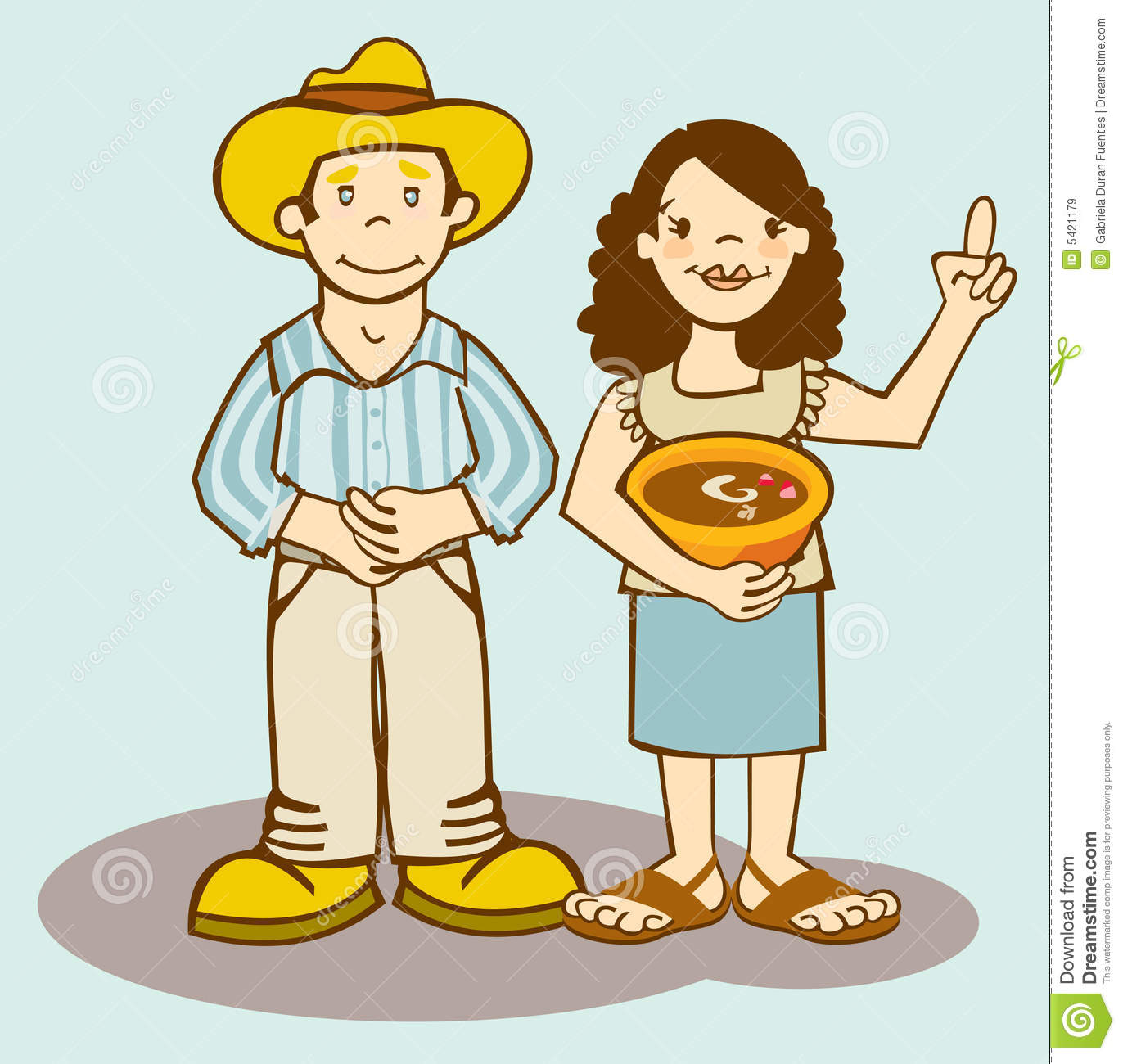 Farmer And Wife Royalty Free Stock Images   Image  5421179