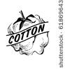 It S Cotton Time   Ad Header   Retro Clipart Illustration   63680740