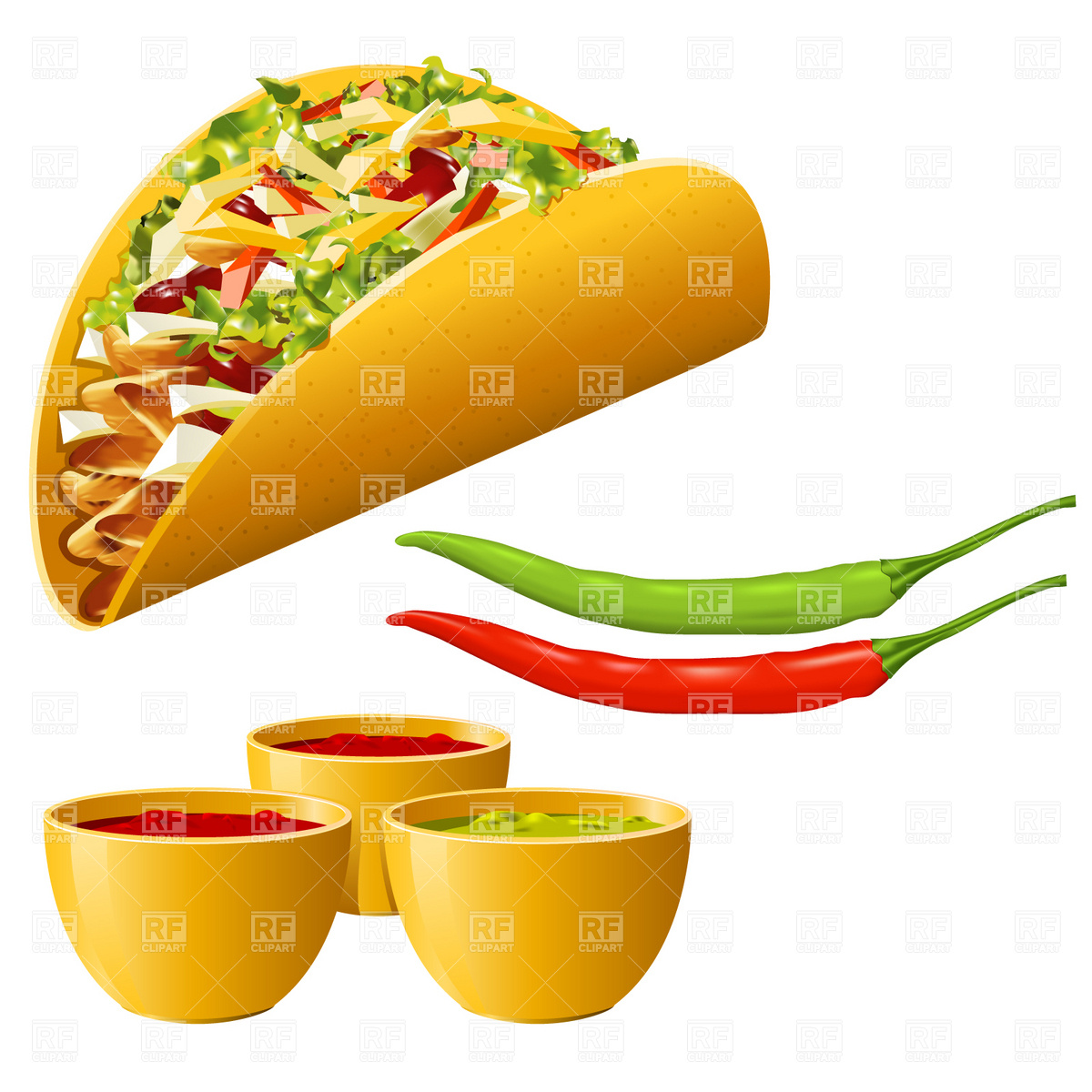 Mexican Soft Tacos Clipart