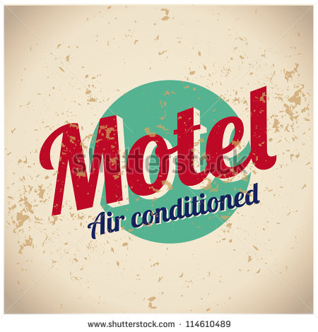 Motel Sign   Air Conditioned Stock Vector 114610489   Shutterstock