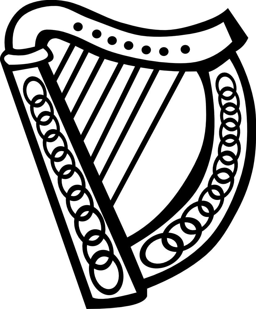 Onlinelabels Clip Art   Celtic Harp