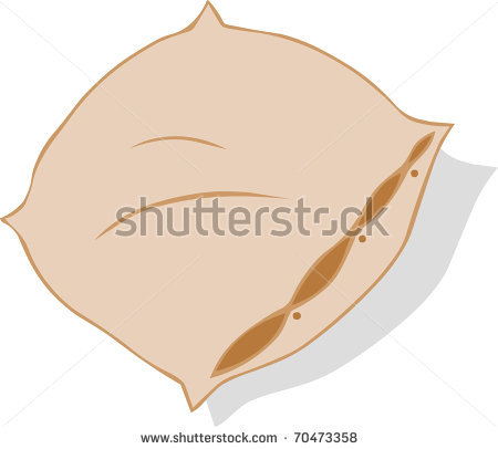 Picture Of A Brown Throw Pillow In A Vector Clip Art Illustration
