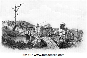 Picture   Picking Cotton Hauling Cotton Bales On Wagon   Fotosearch