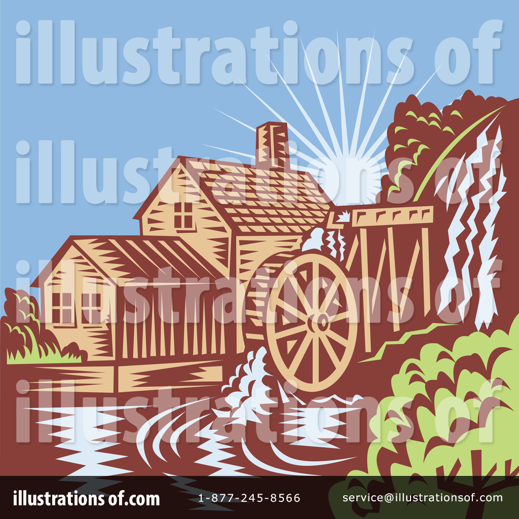 Rf Mill Clipart Illustration By Patrimonio Stock Sample 1099881