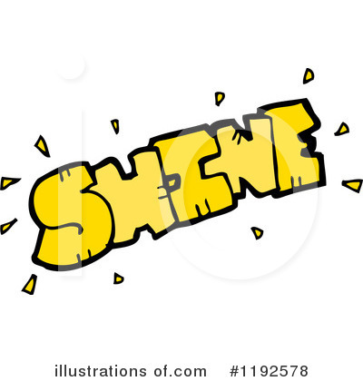 Royalty Free  Rf  Word Shine Clipart Illustration By Lineartestpilot