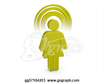 Spiritual Girl With Visible Color Aura  Clipart Drawing Gg57184203