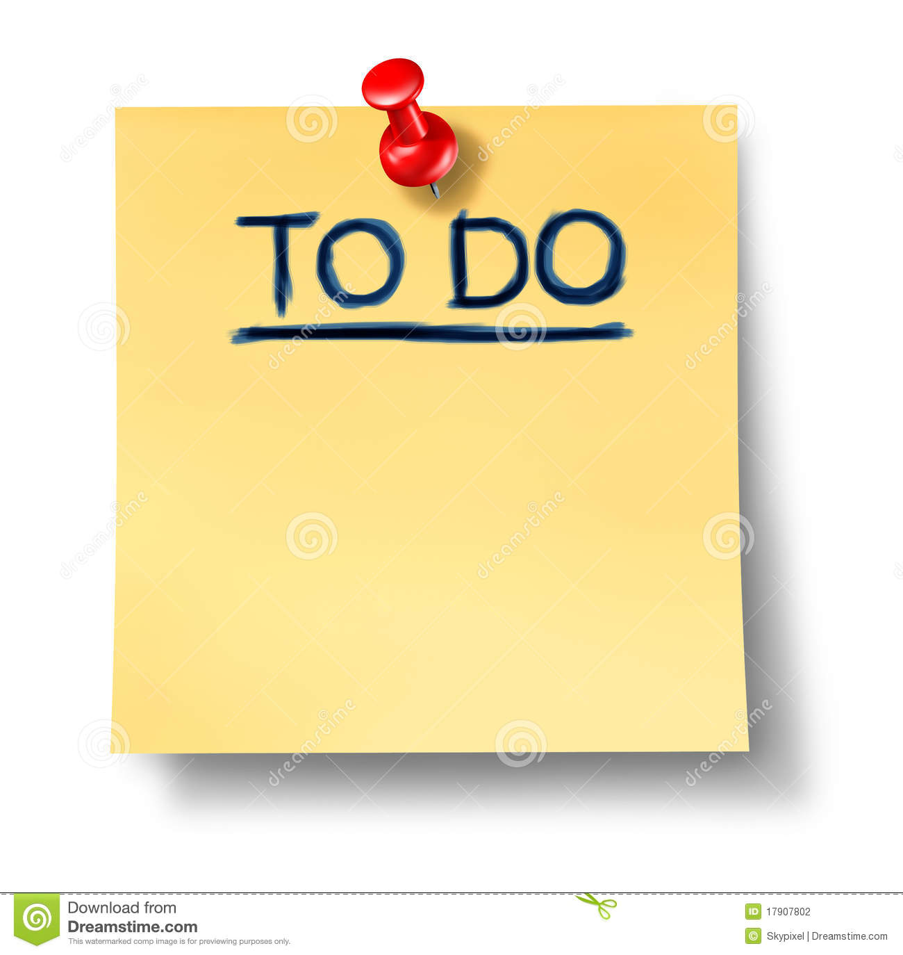 To Do List Office Note Reminder Attention Paper Stock Photography