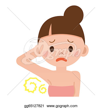 Women Worry About Body Odor   Clipart Drawing Gg65127821   Gograph