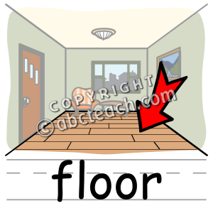 Basic Words Illustration Color House Floor Clip Art Room Illustration