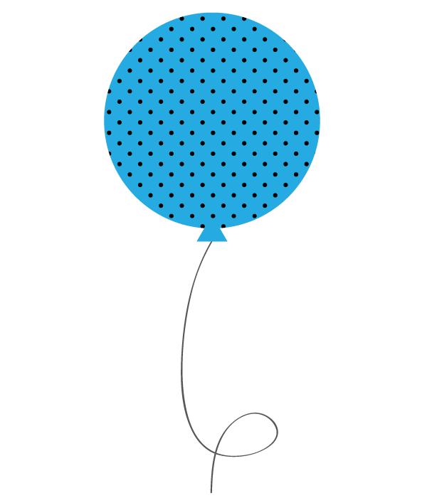 Blue Polka Dot Balloon Clipart