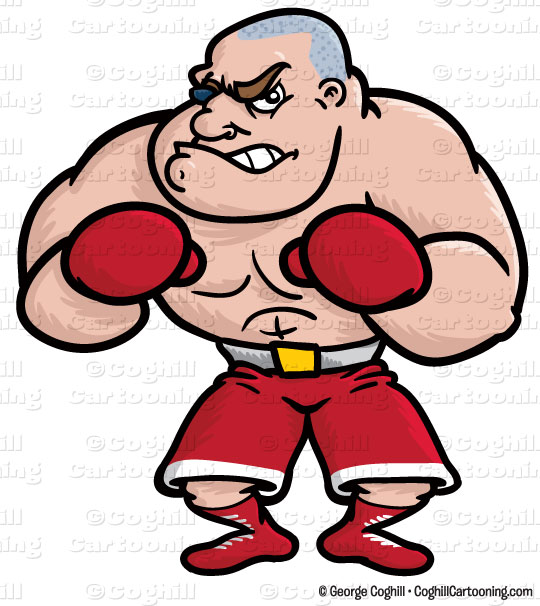 Cartoon Boxer Clipart Graphic   Royalty Free Vector Clip Art Stock