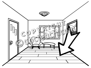 Clip Art  Basic Words  Floor  Coloring Page    Preview 1