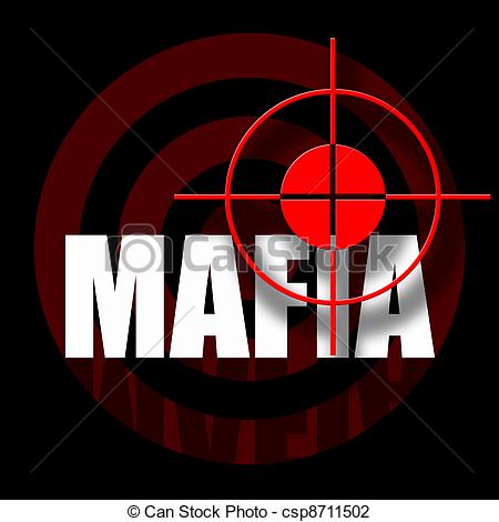 Clip Art Von Mafia   Schwarz Hintergrund Mit Blutig Rotes Ziel