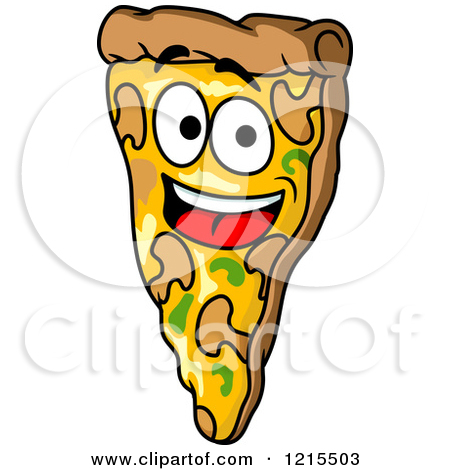 Clipart Of A Happy Pizza Slice Character   Royalty Free Vector