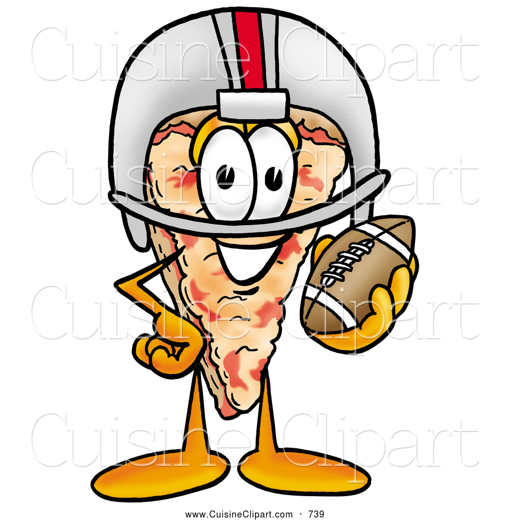 Cuisine Clipart Of A Delicious Slice Of Pizza Mascot Cartoon Character