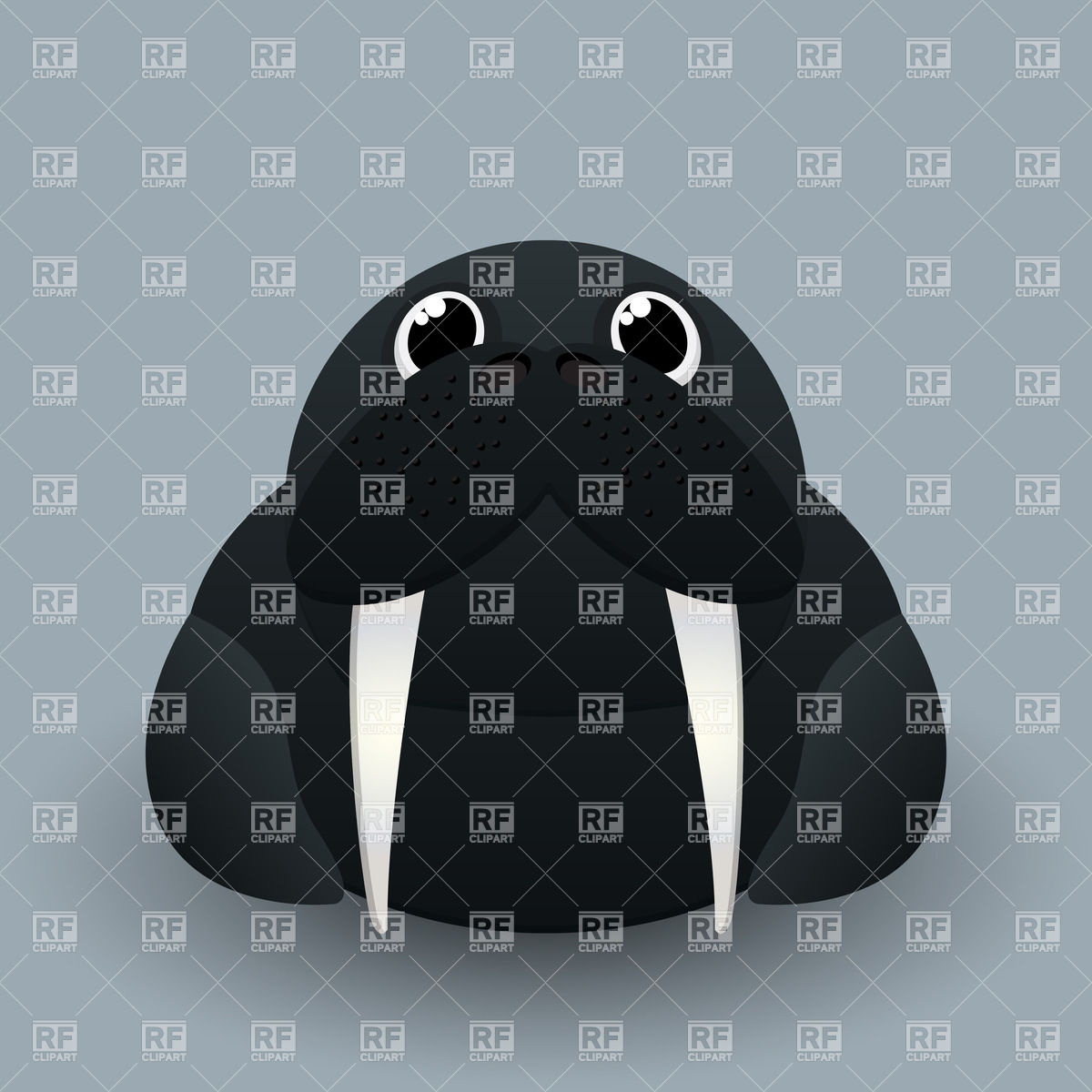 Cute Cartoon Baby Walrus Download Royalty Free Vector Clipart  Eps