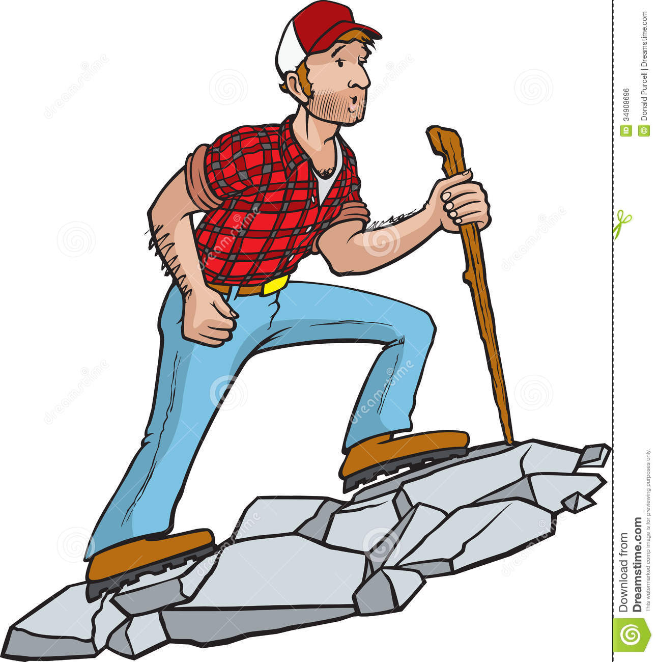 Girl Hiking Clipart Manly Hiker Royalty Free Stock