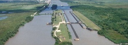 Leland Bowman Lock Near Intracoastal City Louisiana On The Gulf    