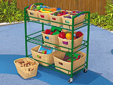 Outdoor Classroom Cart With Cover  For Taking Some Centers Outside