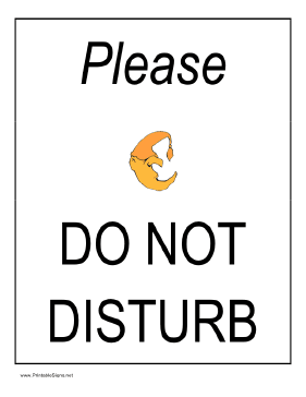 Please Do Not Disturb Sign Index Of