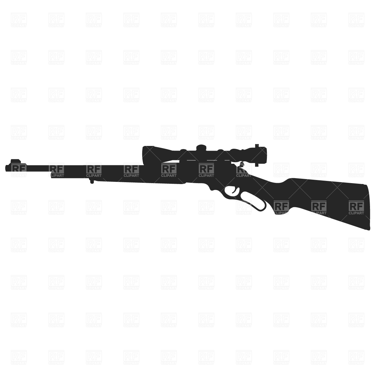 Rifle With Scope 734 Download Royalty Free Vector Clipart  Eps