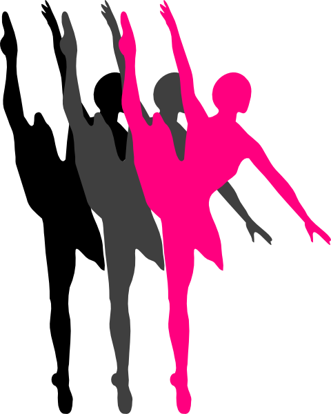 Triple Ballet Dancer Silhouette Clip Art At Clker Com   Vector Clip