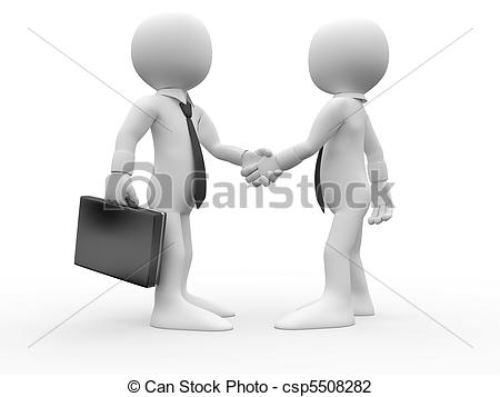 3d Human Shaking Their Hands In Agreement And Have Reached A Business    